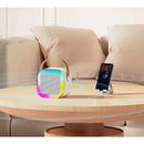 Caixa De Som -  Karaoke - Com 2 Microfones Sem Fio , Alto-Falante Bluetooth Brincadeira Para A Família Karaokê