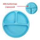 Prato de silicone com divisória - Mamãe Merece